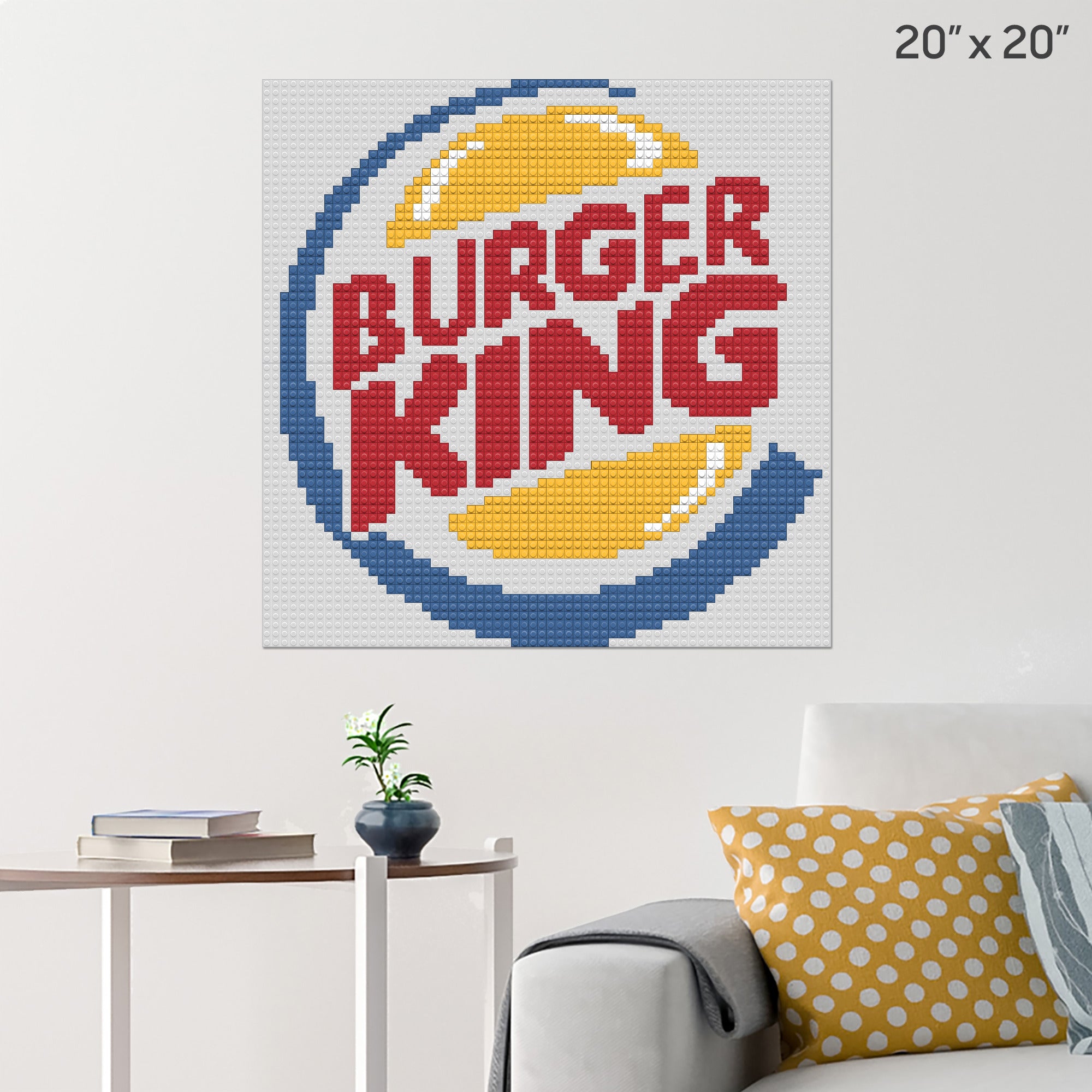 Burger King Pixel Art Wall Poster - Build Your Own with Bricks! - BRIK