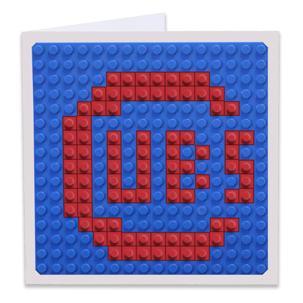 Chicago Cubs BuildOn Greeting Card BRIK