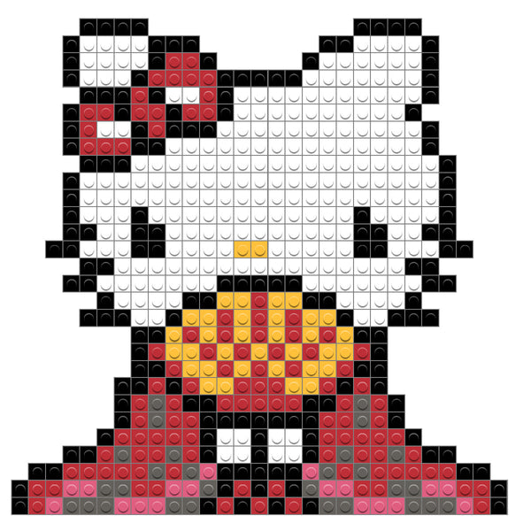Hinamatsuri Hello Kitty Pixel Art Wall Poster - Build Your Own