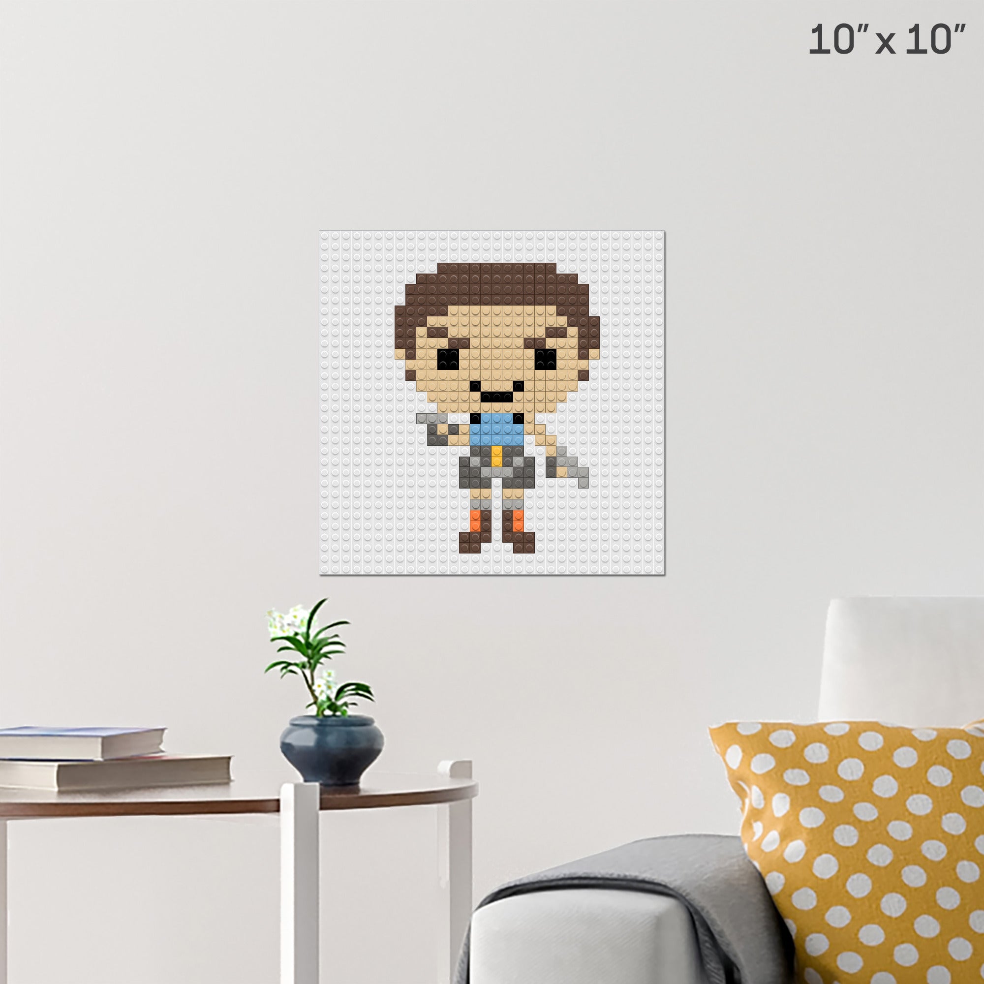 Lara Croft Pixel Art Wall Poster - Build Your Own with Bricks! - BRIK