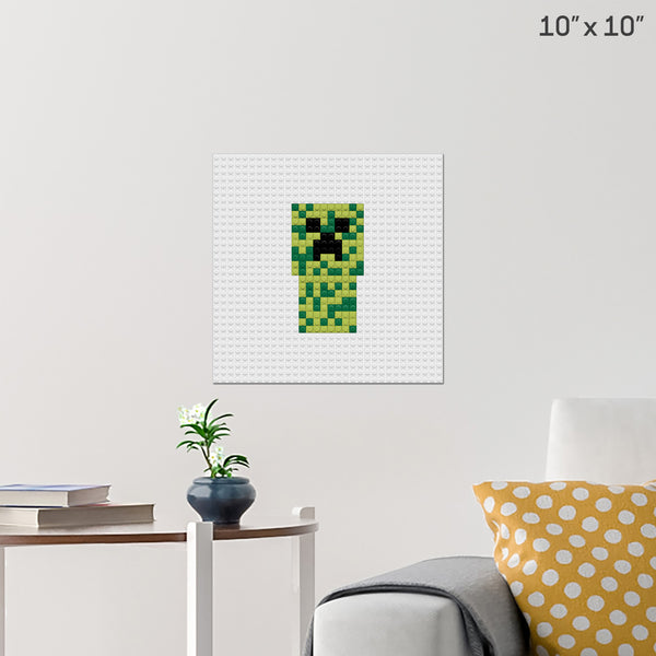 Minecraft Creeper Pixel Art Wall Poster - Build Your Own with Bricks ...