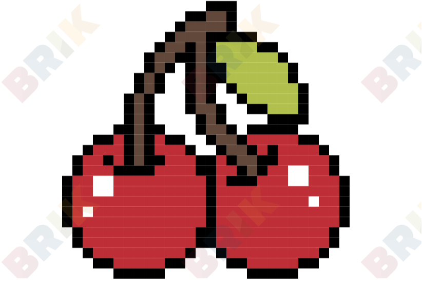 National Cherry Month Pixel Art
