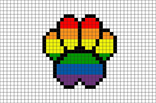 Logo de RAINBOW FRIENDS chiseled bookshelf pixel art