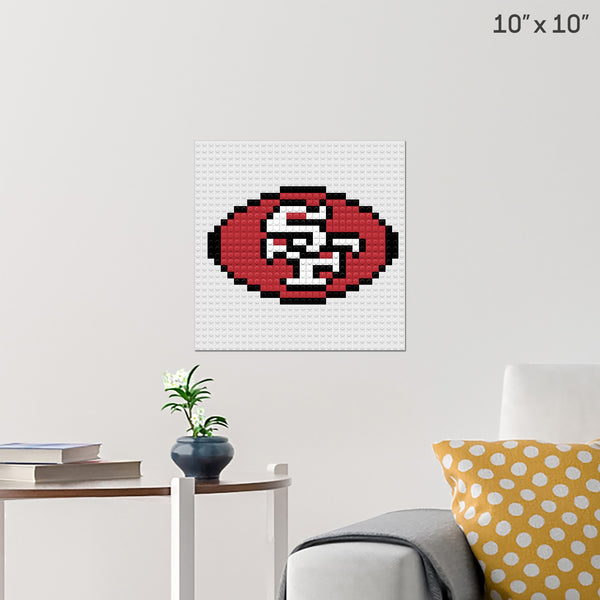 San Francisco 49ers Pixel Art Wall Poster Build Your Own with Bricks — free download