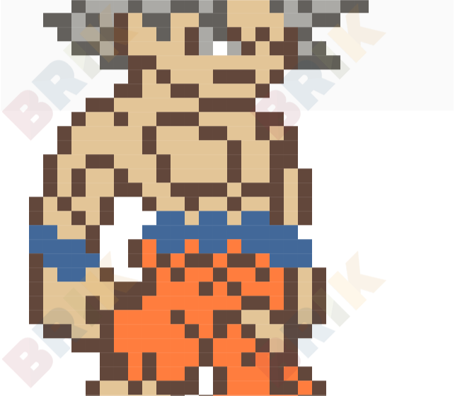 Pixel Art Dragon Ball Super Goku Ultra Instinct