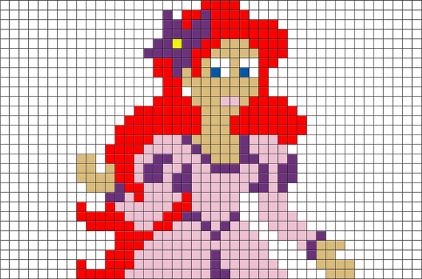 The Little Mermaid Human Ariel Pixel Art