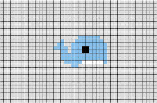 Baby Whale Pixel Art