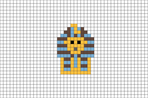 Egyptian Pharaoh Pixel Art