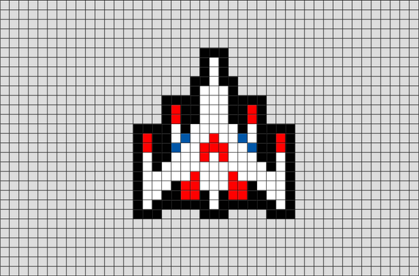 Galaga Ship Pixel Art