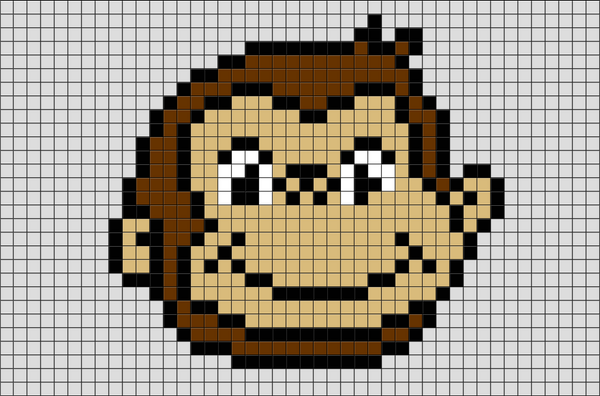 Curious George Pixel Art