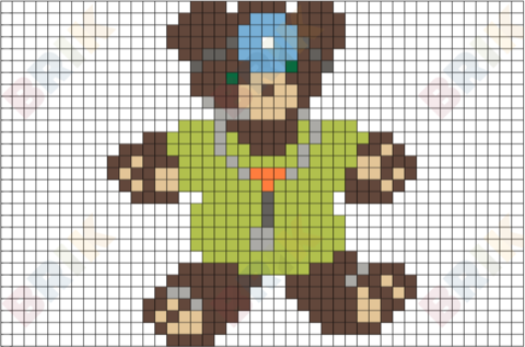 Benny the Bearamedic Pixel Art