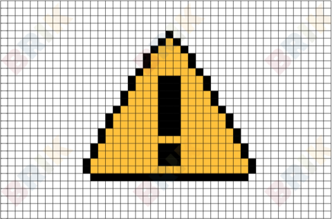 Caution Sign Pixel Art