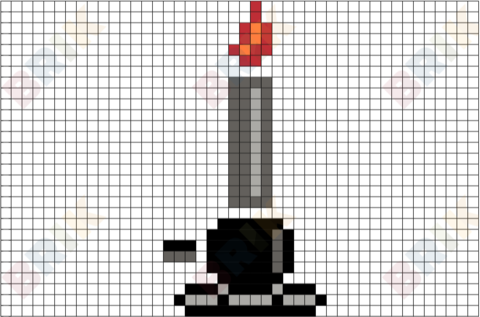 Bunsen Burner Pixel Art