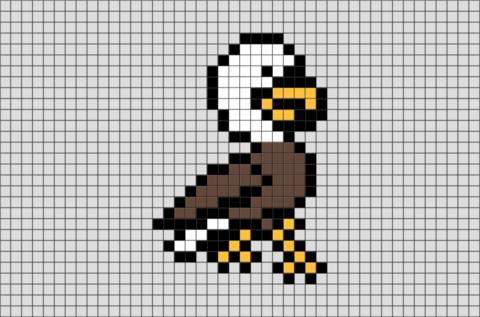 Bald Eagle Pixel Art