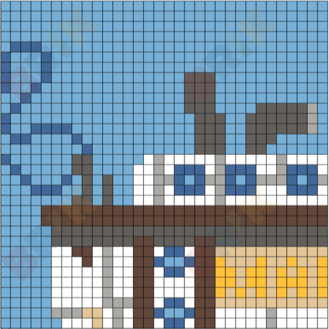 Bikini Bottom Mall 3 Pixel Art