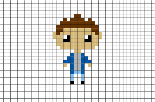 Supernatural Sam Pixel Art