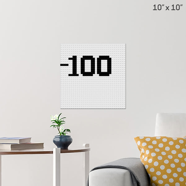 -100 Brick Poster