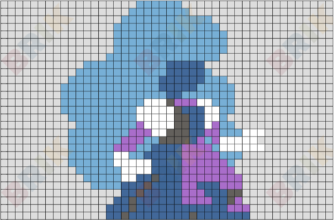 Sapphire Pixel Art