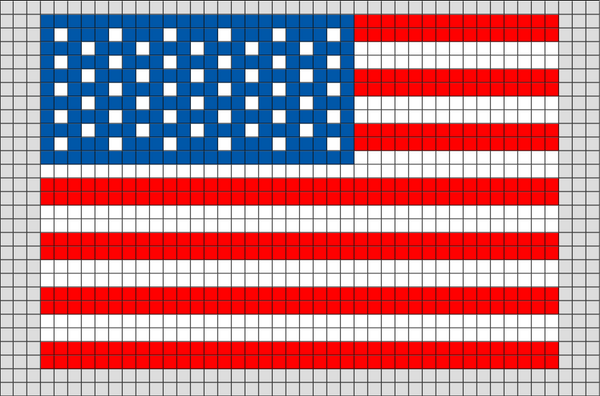 Flag of United States Minor Outlying Islands Pixel Art