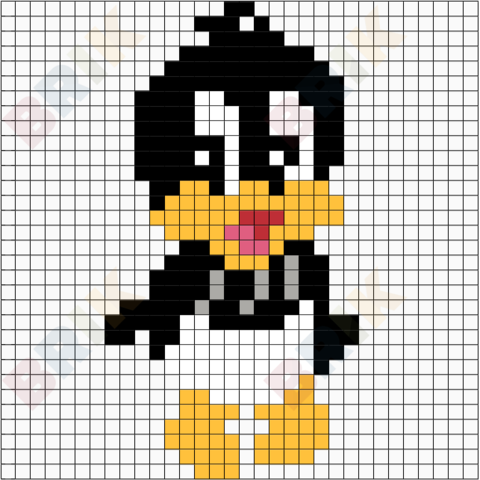 Baby Daffy Pixel Art