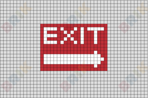 Exit Sign Pixel Art