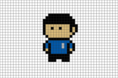 Spock Star Trek Pixel Art