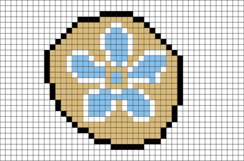 Sand Dollar Pixel Art