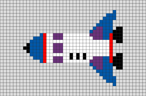 Rocket Pixel Art