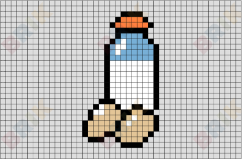 Milk and Eggs Pixel Art