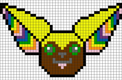 Trippy Momo Pixel Art
