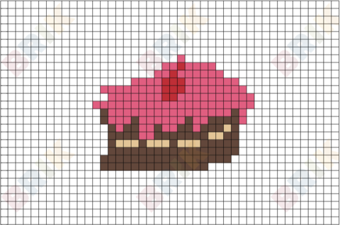 Cake Slice Pixel Art
