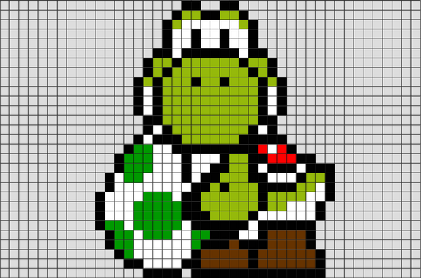 Mario Yoshi Pixel Art