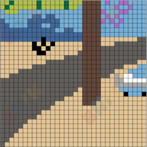 Bikini Bottom Mall 6 Pixel Art