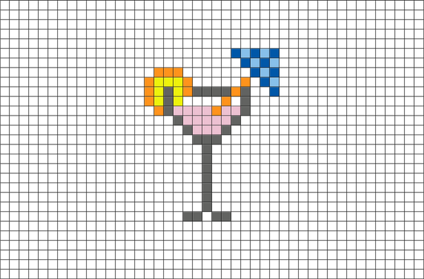 Cocktail Pixel Art