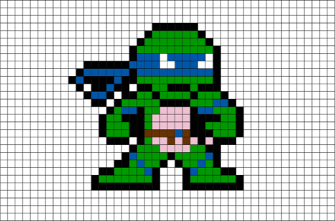 Donatello Ninja Turtles Pixel Art