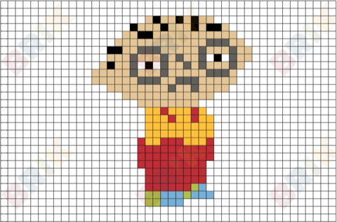 Stewie Griffin Pixel Art