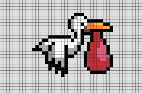 Stork Pixel Art