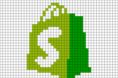 Shopify Logo Pixel Art