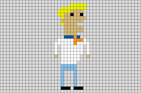 Fred Scooby Doo Pixel Art