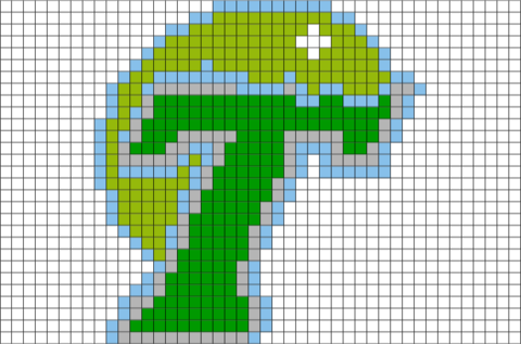 Tulane Green Wave Pixel Art