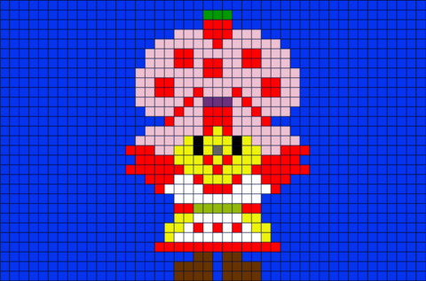 Strawberry Shortcake Pixel Art