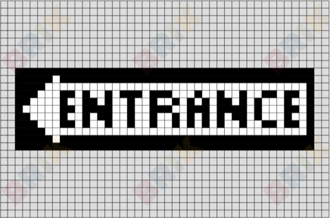 Entrance Sign Pixel Art