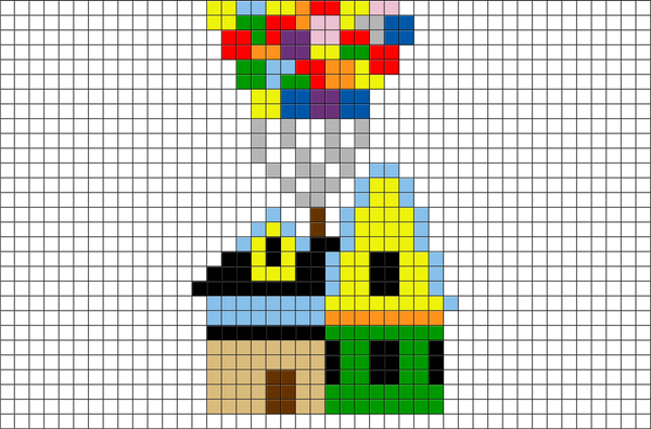 Up House Pixel Art