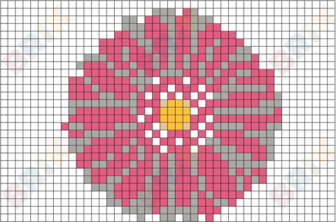 Gerbera Pixel Art