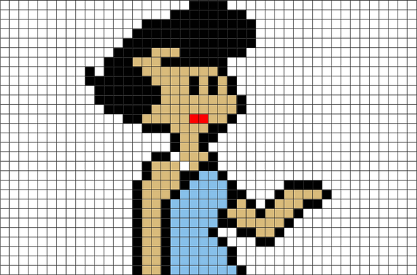 Betty Rubble Flintstones Pixel Art