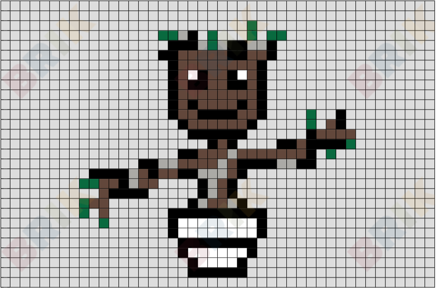 Groot Pixel Art