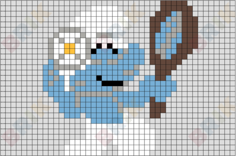 Vanity Smurf Pixel Art