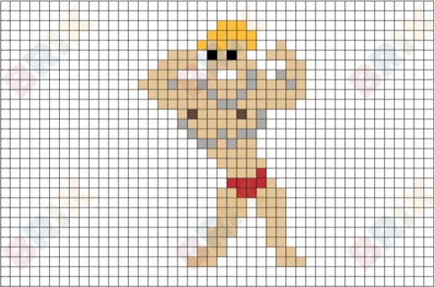 Beach Boy Pixel Art