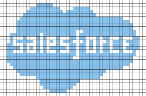 Salesforce Pixel Art Logo