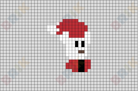 Santa Bear Pixel Art